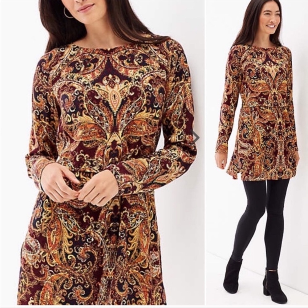 J. Jill Multicolor Paisley Tunic
